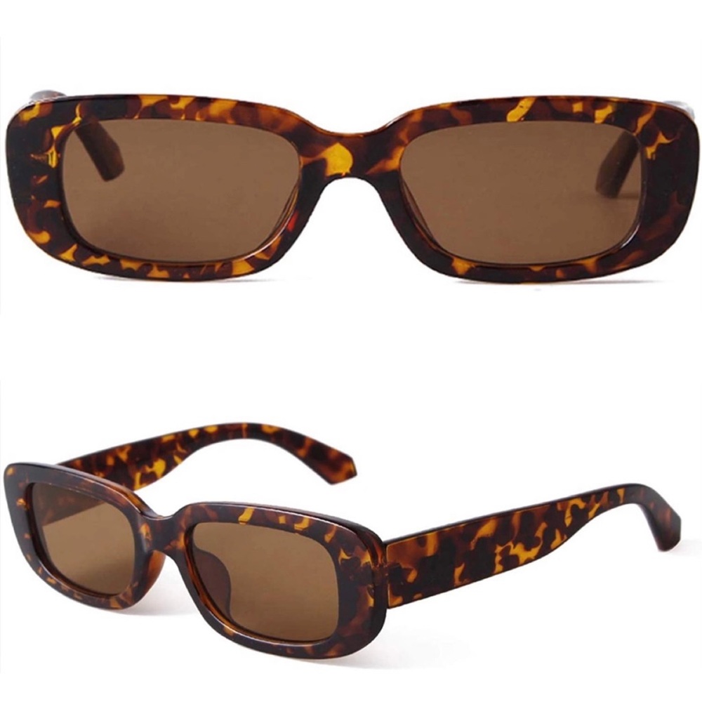 90’s Retro Tortoise Rectangle Sunglasses